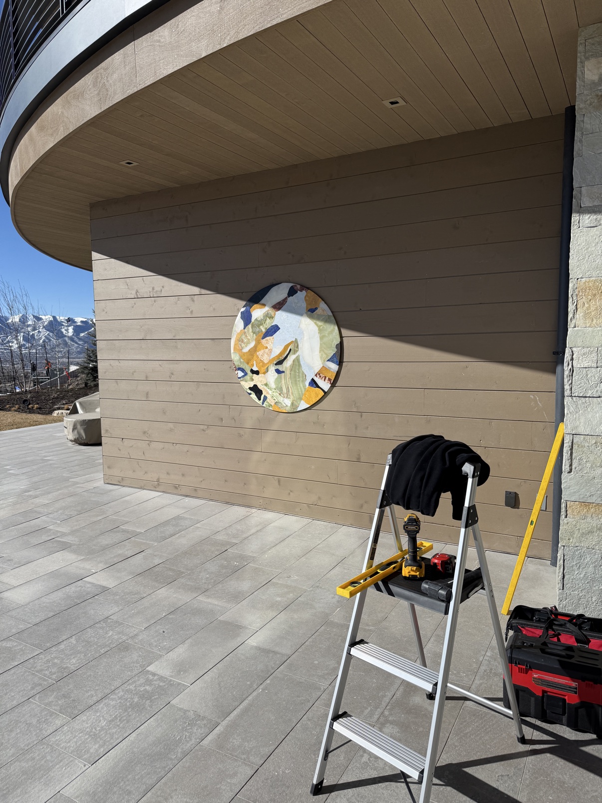 Outdoor art &mdash; exterior install, mountain view