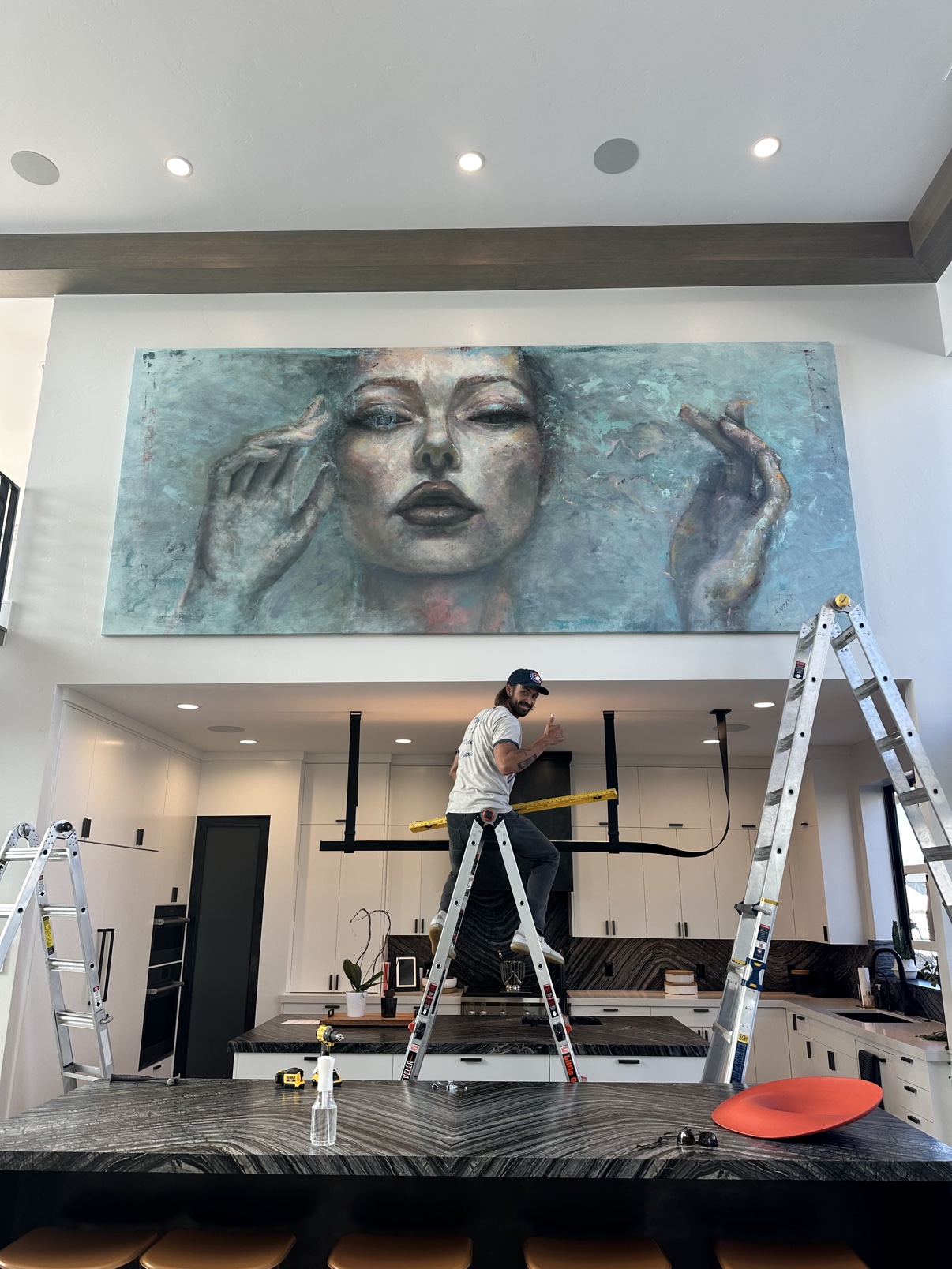 Oversized portrait &mdash; great room